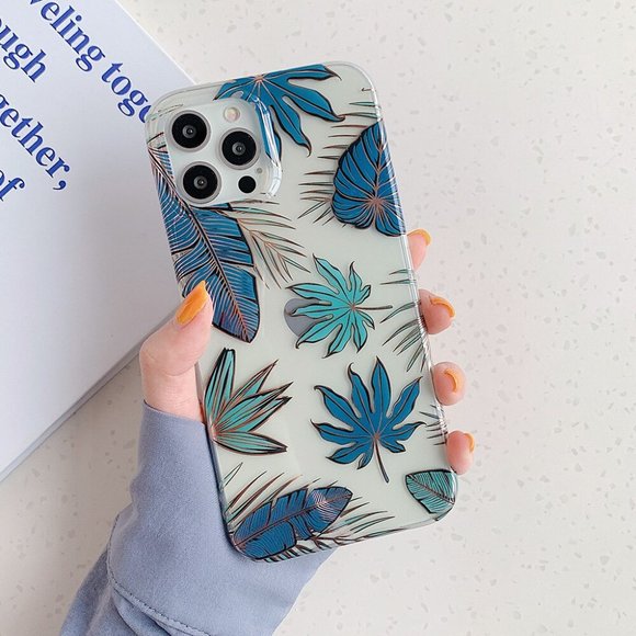 Apple Accessories - [⚠️Clearance] NEW iPhone 12/11/Pro/Max Electroplated Leaf case